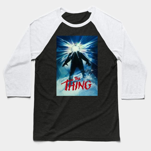 The Thing Movie Poster Baseball T-Shirt by HipHopTees